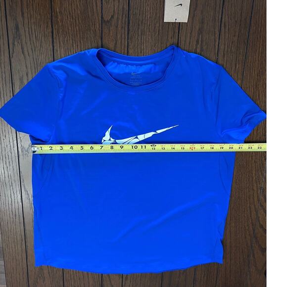 Nike Women’s Athletic Dri Fit Workout Royal Blue T-Shirt - Size Large - Picture 5 of 8